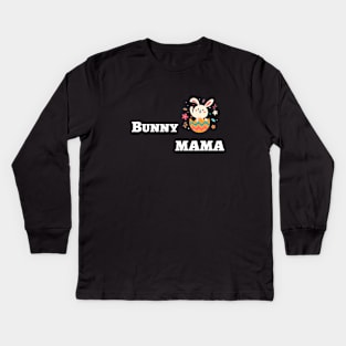Bunny mama Kids Long Sleeve T-Shirt